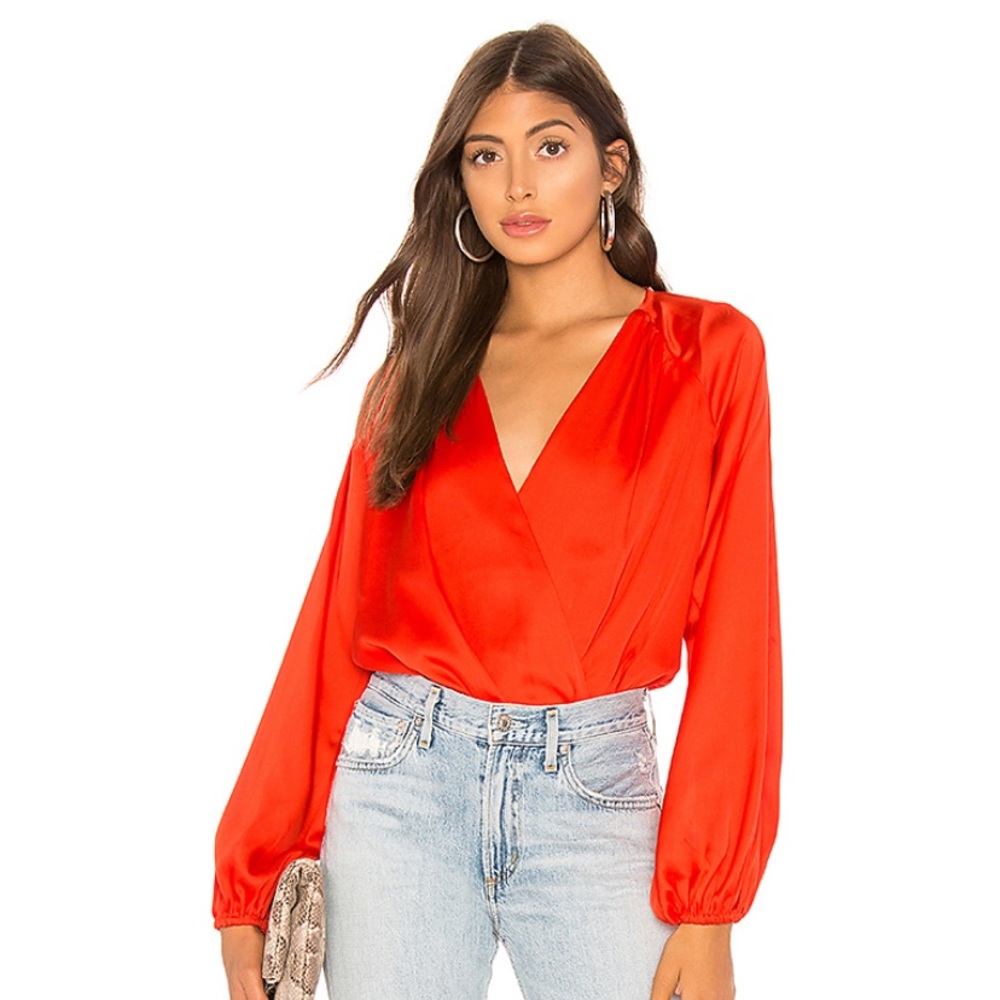 Jayda Bodysuit in Fire Red